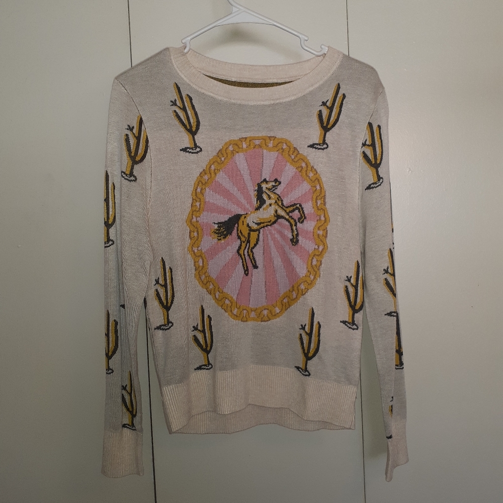Horse and Cactus Sweater